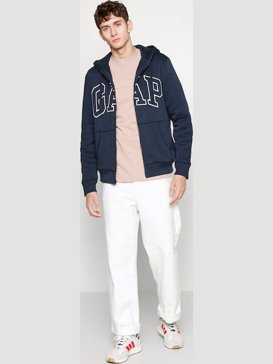Sweatshirt with Hood Navy Blue
