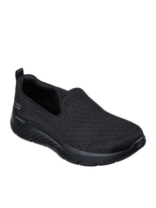 Go Walk Flex-ocean Wind Текстил Анатомични Дамски Slip-On Черен