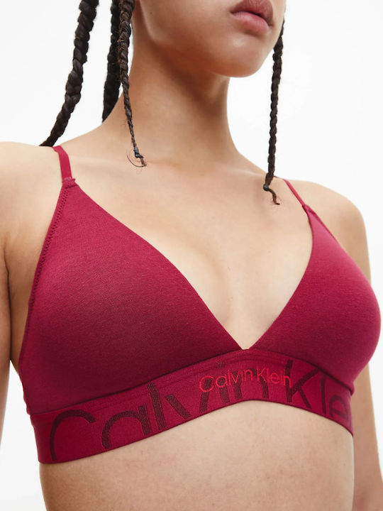 Calvin Klein Women's Bralette Bra Burgundy
