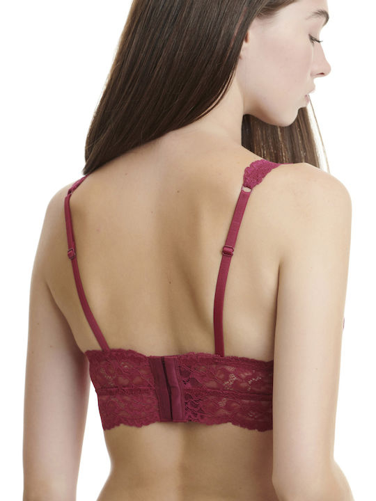 Walk Women's Bralette Bra Burgundy