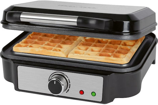 Profi Cook PC-WA 1240 Βαφλιέρα για Τετράγωνες Βάφλες 2 Θέσεων 1000W
