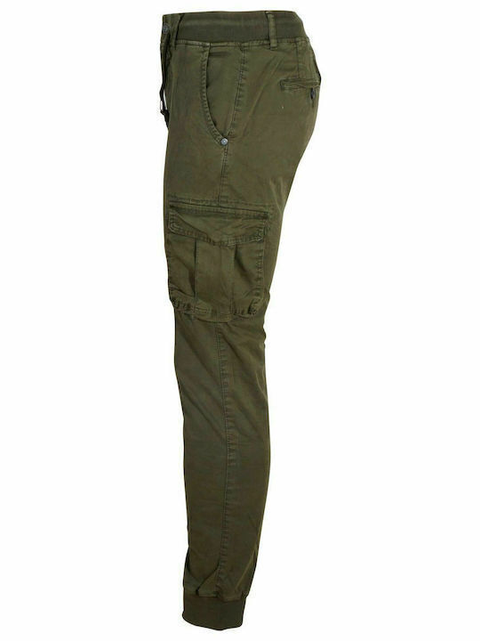 Men's Cargo pants with elastic waistband. Basic Collection HAKI