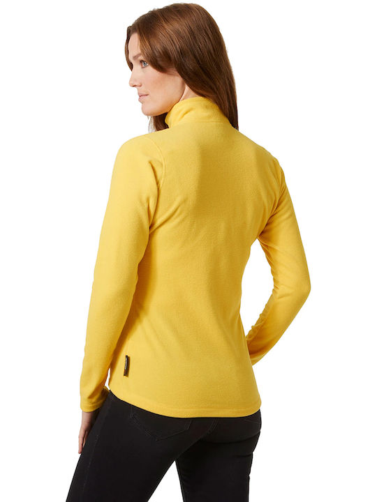 Helly Hansen Daybreaker Fleece Γυναικεία Ζακέτα με Φερμουάρ σε Κίτρινο Χρώμα
