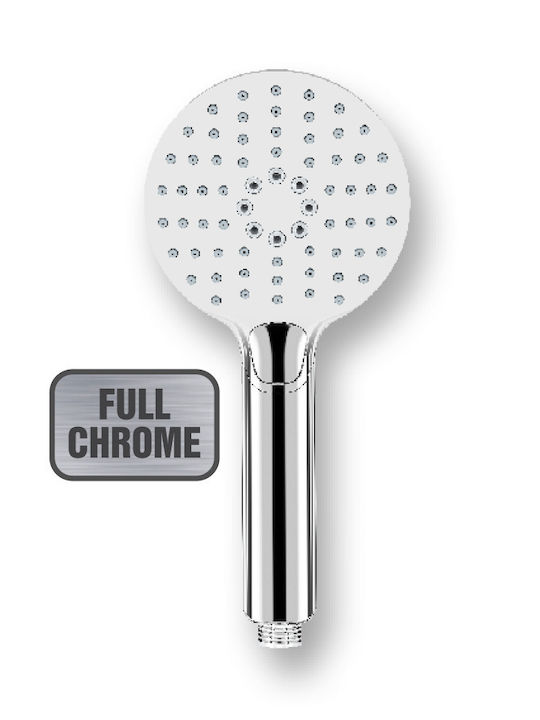 DuscheLine Icon Chromefull Duschsäule mit Wannenbatterie Silber