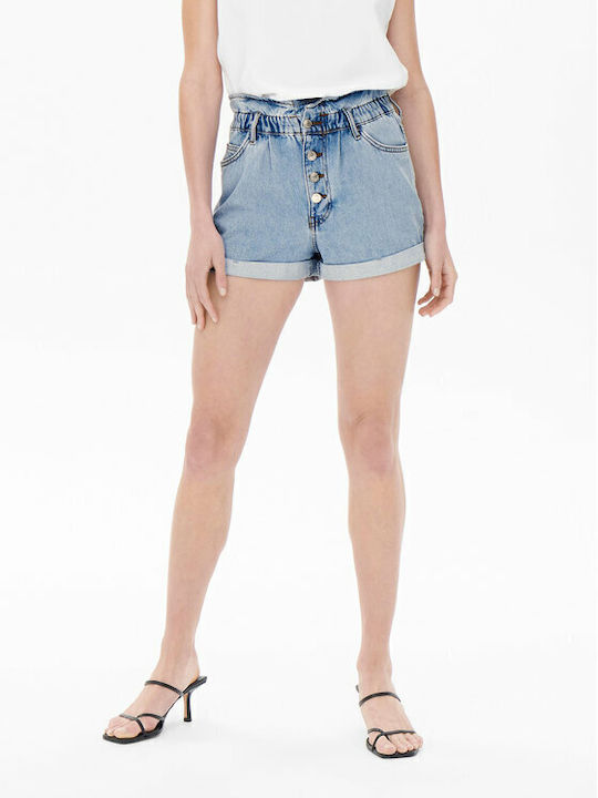 Onlcuba Women's Jean High-waisted Shorts Light Blue
