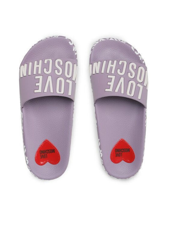 Moschino Slides σε Μωβ Χρώμα