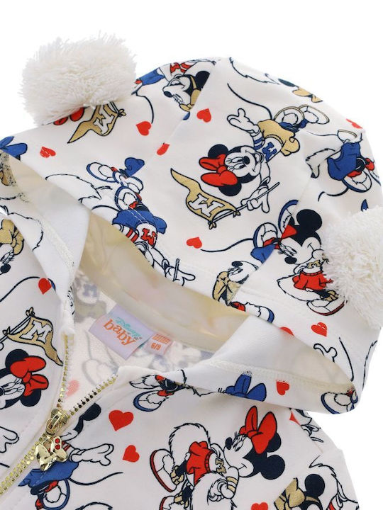 CARDIGAN CU GLUGĂ DISNEY ALB