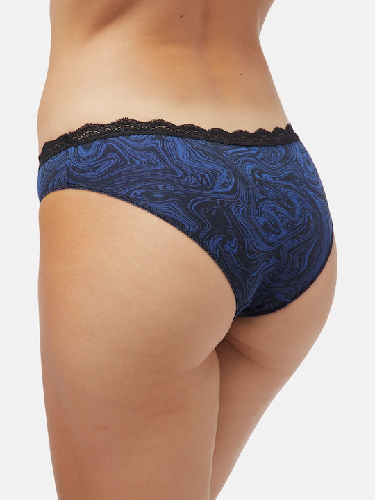 Minerva Women's Slip 2Pack with Lace Navy Blue/Black