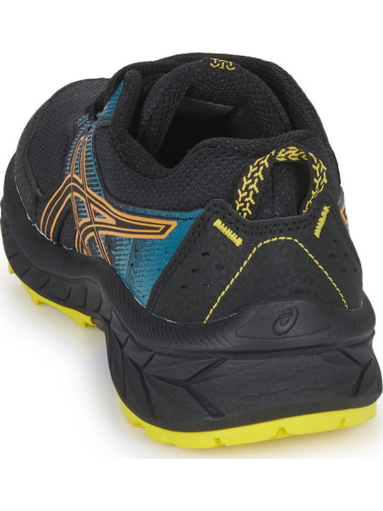 Gel-venture 9 Gs Αδιάβροχα Αθλητικά Παιδικά Παπούτσια Running με Κορδόνια Μαύρα