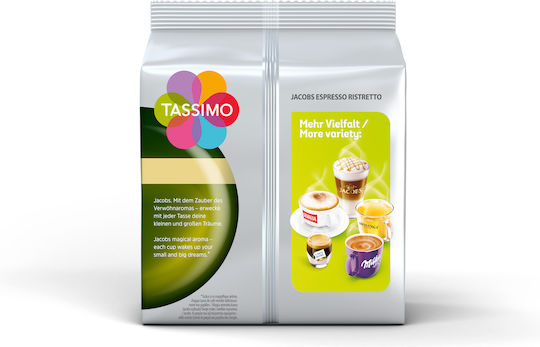 Tassimo Κάψουλες Espresso Jacobs Ristretto Συμβατές με Μηχανή Tassimo 16caps