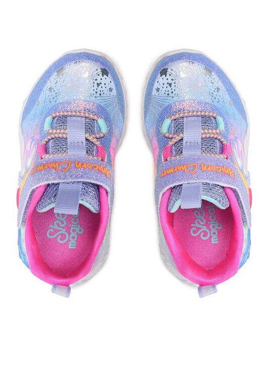 Unicorn Charmer Twilight Dream Încălțăminte sport Joasa pentru copii cu scai și lumini Lila