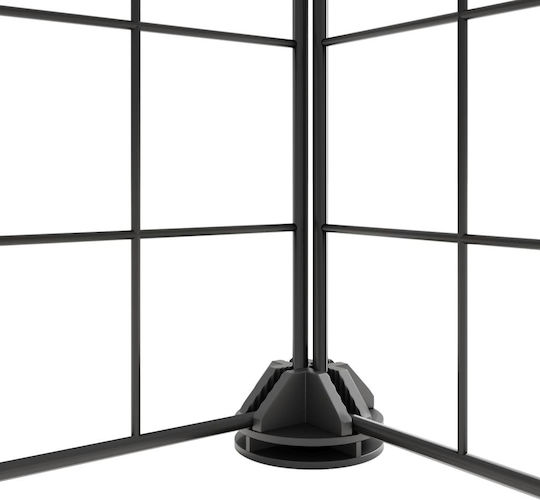 vidaXL Rodent Cage Cage for Pets with 8 Panels Black 4.3cm 35x35x70cm