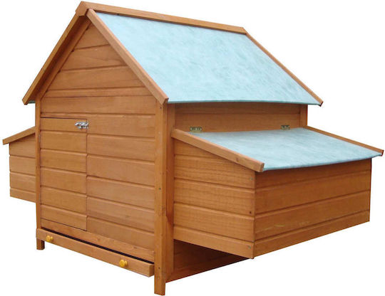 Pawhut Wooden Poultry Coop 2-Level L1.6 x W1.07 x H0.98m