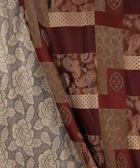 Silk Fashion Eleni με Τούνελ Μπορντό 150x280εκ.