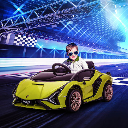 Lamborghini Едноместна с Дистанционно Управление Лицензиран 12 Волта Зеленa