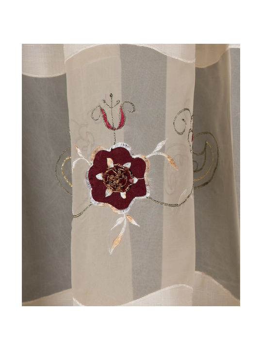 Silk Fashion Curtain with Pencil Pleat 5704 Beige 300x300cm