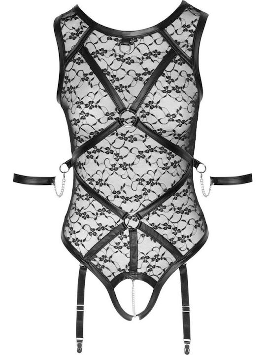 Cottelli Collection Бондаж Боди с Дантеа Секси Бодита Черно