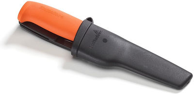 Hultafors HVK Knife Orange with Blade made of Carbon Steel Thickness 2.5mm in Sheath