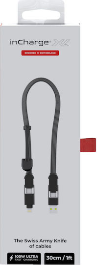 Rolling Square Μετατροπέας USB-A / USB-C male σε Lightning / USB-C male 1τμχ XLS01R