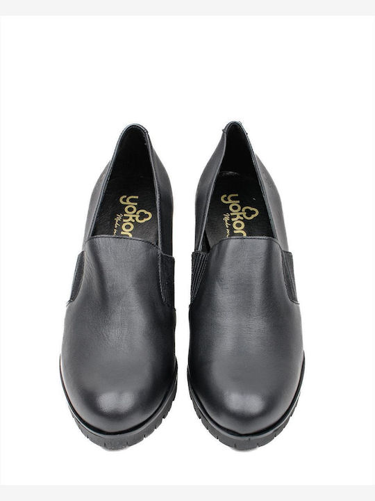 Leather Black Heels Praga-015