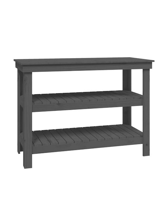 Table Bar from Solid Wood Gray 110.5x50x80cm