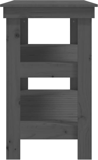 Table Bar from Solid Wood Gray 110.5x50x80cm