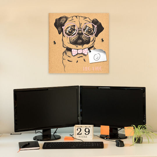 Navaris Cork Notice Board 40x40cm
