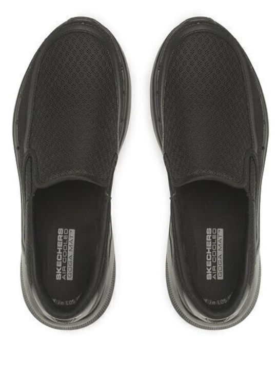 Go Walk 6 Πάνινα Ανδρικά Slip-On Μαύρα