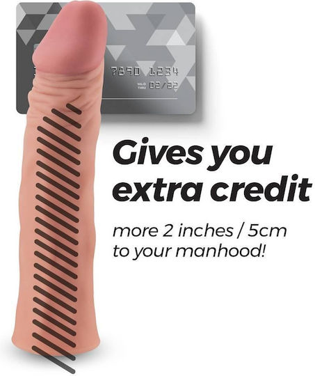 Crushious The Macho Penis Extension Penis Sleeve Flesh 18.5cm