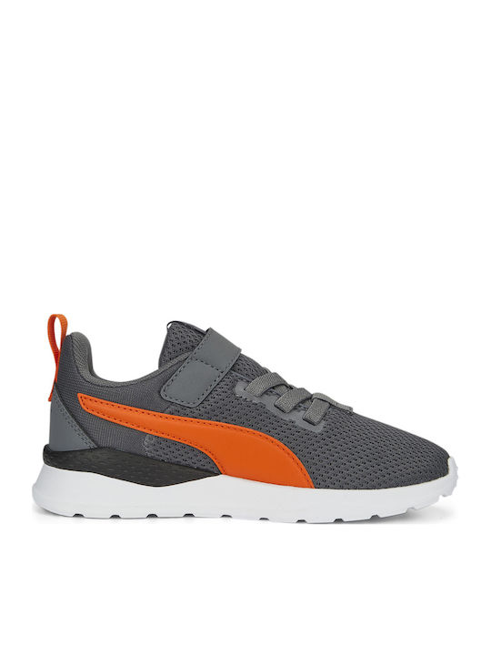 Anzarun Kids Sports Shoes Running with Hoop & Loop Closure Gray