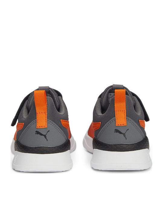 Anzarun Kids Sports Shoes Running with Hoop & Loop Closure Gray
