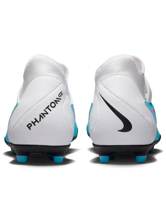 Nike Phantom GX Club DF Football Shoes with Cleats Baltic Blue / White / Laser Blue / Pink Blast