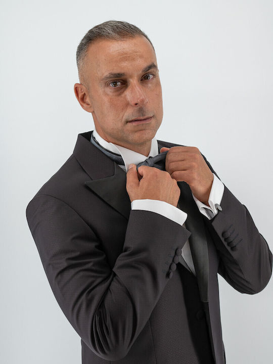 Men's Winter Suit with Vest Burgundy