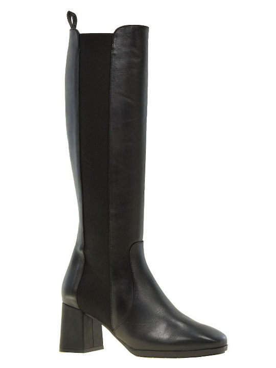 Desiree Shoes Leather Women's Boots with Rubber Black