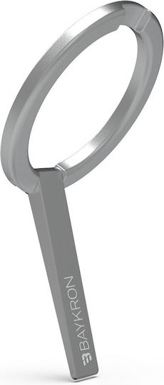 Baykron Magsafe Stand Βάση Γραφείου για Κινητό σε Ασημί χρώμα