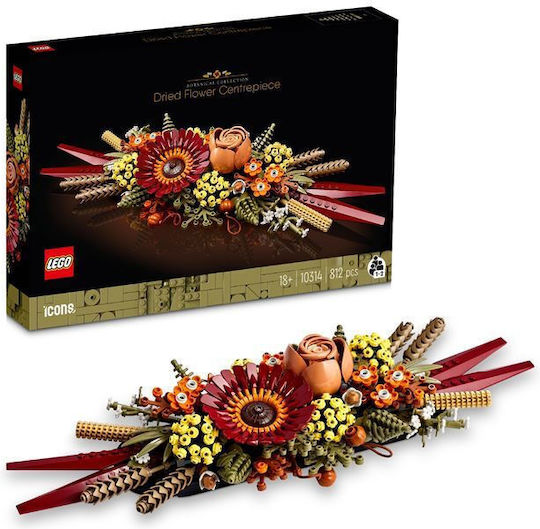 LEGO Botanical Collection Dried Flower Centerpiece για 18+ Ετών 812τμχ