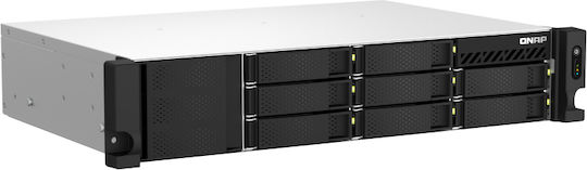 QNap TS-873AEU-4G NAS Rack με 8 θέσεις για HDD/M.2/SSD και 2 θύρες Ethernet