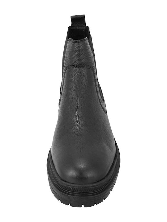 Louis Leder Schwarz Chelsea Stiefeletten