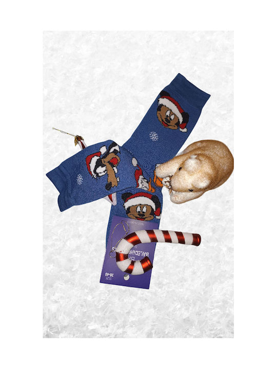 Join Μickey Donald Women's Christmas Socks Blue