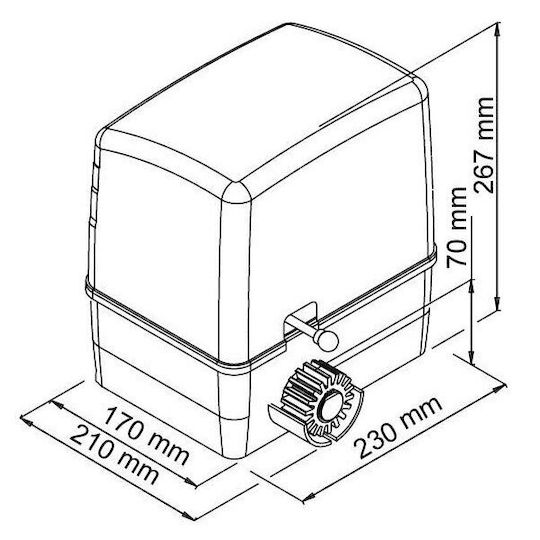 VDS Μοτέρ Συρόμενης Γκαραζόπορτας Simply έως 600kg AT-VDS600