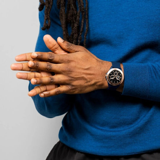 Harry Lime HA07 Aluminium 46mm Smartwatch με Παλμογράφο (Μπλε)