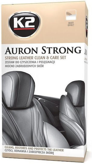 K2 Auron Strong Комплект за Почистване на Кожени Части на Автомобил