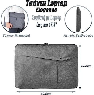 Elegance Husă pentru laptop 17.3" în culoarea Gri