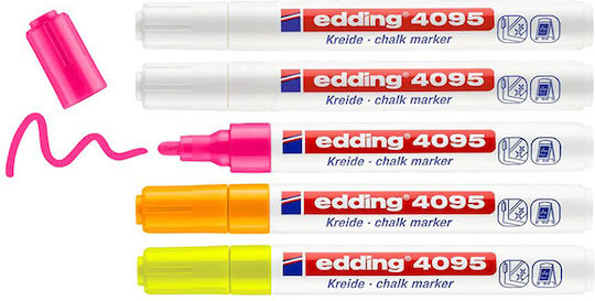 Edding Chalk Marker 4095 Markers Set Multicolour Blackboard Liquid Chalk 5pcs