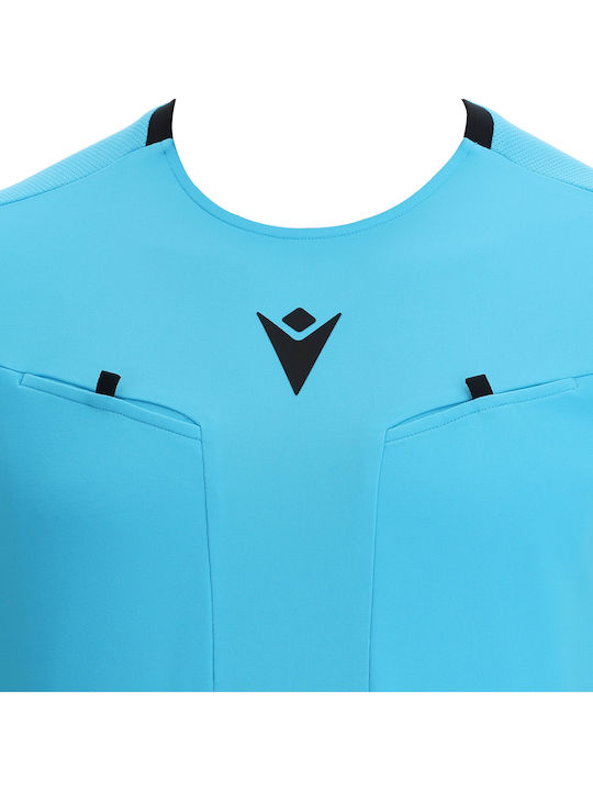 Frisk Tricou De Echipament Pentru Bărbați De Arbitri De Fotbal Neon Albastru Ceresc