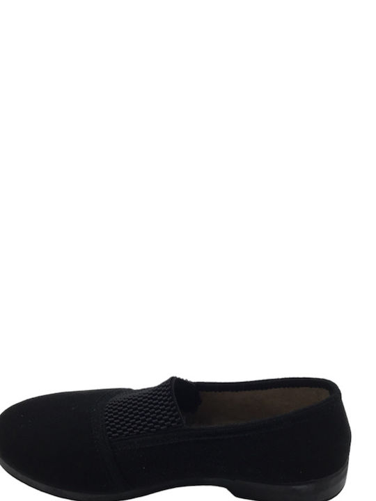 Slippers women's closed winter slippers CUMBRES 34-Velour-Black