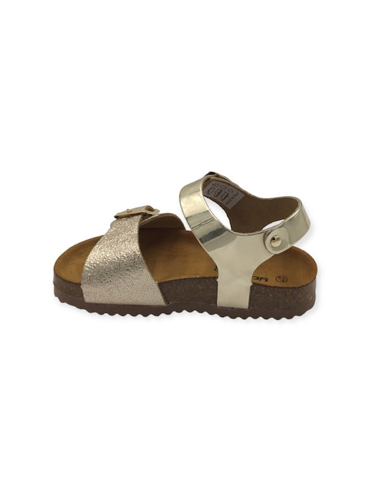 Anatomic leather sandals for girls Yoshino 382/21304 Gold