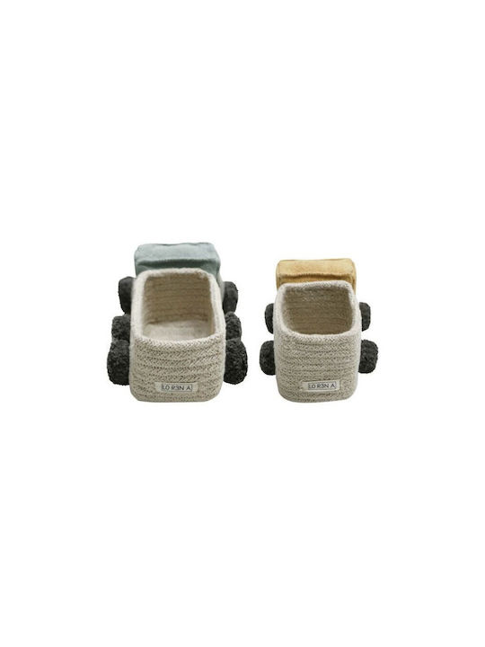 Lorena Canals Children's Storage Basket made of Fabric Mini Trucks Multicolour 21x8x14cm 2pcs