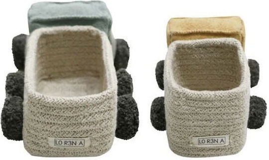 Lorena Canals Kinder Aufbewahrungskorb aus Stoff Mini Trucks Mehrfarbig 21x8x14cm 2Stück