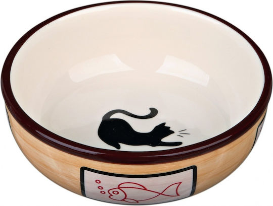 Trixie Keramik Schalen Futter & Wasser für Hund & Katze 350ml 13cm in Blau Farbe